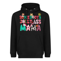 Black somebody jolly ass mama pink christmas Heavyweight Hoodie - CowGirlArtShop
