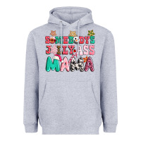 Heather Grey somebody jolly ass mama pink christmas Heavyweight Hoodie - CowGirlArtShop