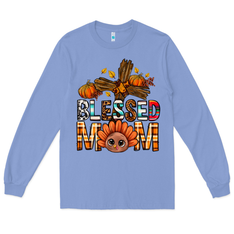 Western Blessed Mom With Cross Long Sleeve Tee by BundleAndBundleShop | Teevron