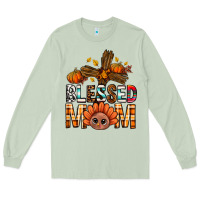 Matcha Western Blessed Mom With Cross Long Sleeve Tee - BundleAndBundleShop