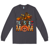 Smoke Western Blessed Mom With Cross Long Sleeve Tee - BundleAndBundleShop