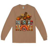 Toasted Coconut Western Blessed Mom With Cross Long Sleeve Tee - BundleAndBundleShop