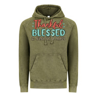 Vintage Olive thankful blessed and kind of a mess Vintage Hoodie - MaliasSmallBusiness