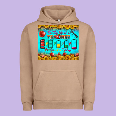 Battery Life Of A Teacher Tumbler Urban Hoodie Designed By Bundleandbundleshop