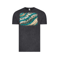 Vintage Black turquoise glitter background Vintage Tee - JahusDesignShop