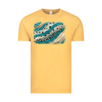 Vintage Mustard turquoise glitter background Vintage Tee - JahusDesignShop