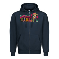 Navy Badass Mamacita Zipper Hoodie - texasbilliewilder