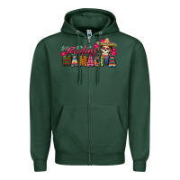 Sports Green Badass Mamacita Zipper Hoodie - texasbilliewilder