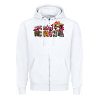 White Badass Mamacita Zipper Hoodie - texasbilliewilder