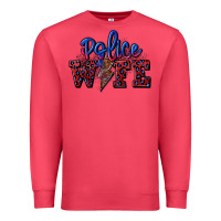 Cardinal police wife with lightning bolt Premium Sweatshirt - CowGirlArtShop