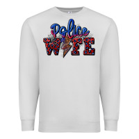 Police Wife With Lightning Bolt Premium Sweatshirt | Teevron