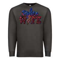 Smoke police wife with lightning bolt Premium Sweatshirt - CowGirlArtShop