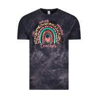 Cloud Black teacher rainbow Vintage Tee - MaliasSmallBusiness