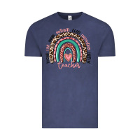 Vintage Denim teacher rainbow Vintage Tee - MaliasSmallBusiness