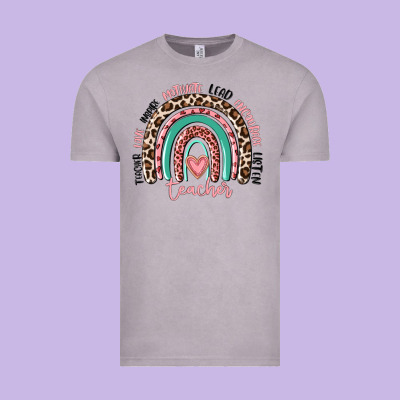 Teacher Rainbow Vintage Tee Designed By Maliassmallbusiness