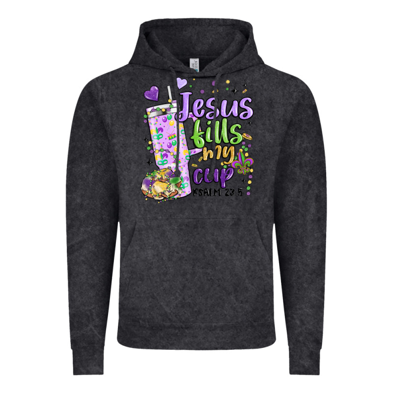 Mardi Gras Jesus Fills My Cup Vintage Hoodie by MaliasSmallBusiness | Teevron