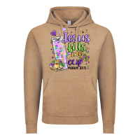 Vintage Coffee mardi gras jesus fills my cup Vintage Hoodie - MaliasSmallBusiness