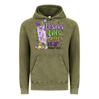 Vintage Olive mardi gras jesus fills my cup Vintage Hoodie - MaliasSmallBusiness