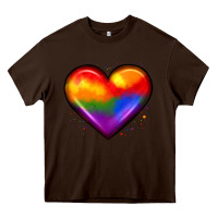Chocolate Brown pride heart Heavy Core Tee - JahusDesignShop