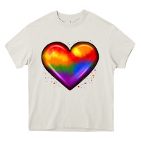 Cream pride heart Heavy Core Tee - JahusDesignShop