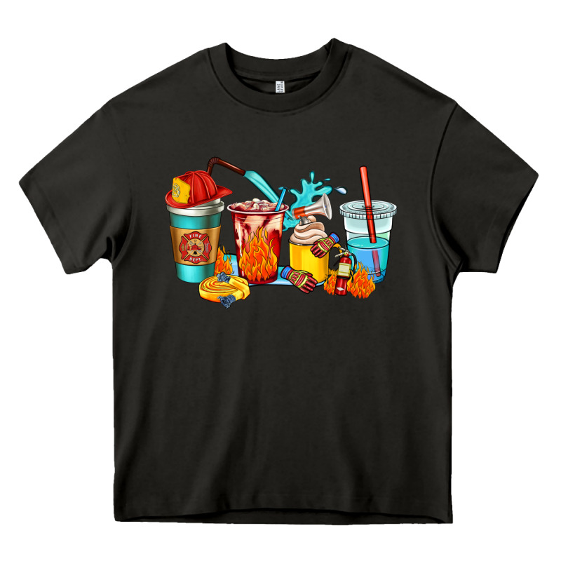 Firefighter Coffee Cups Heavy Core Tee by AdoDesignShop | Teevron