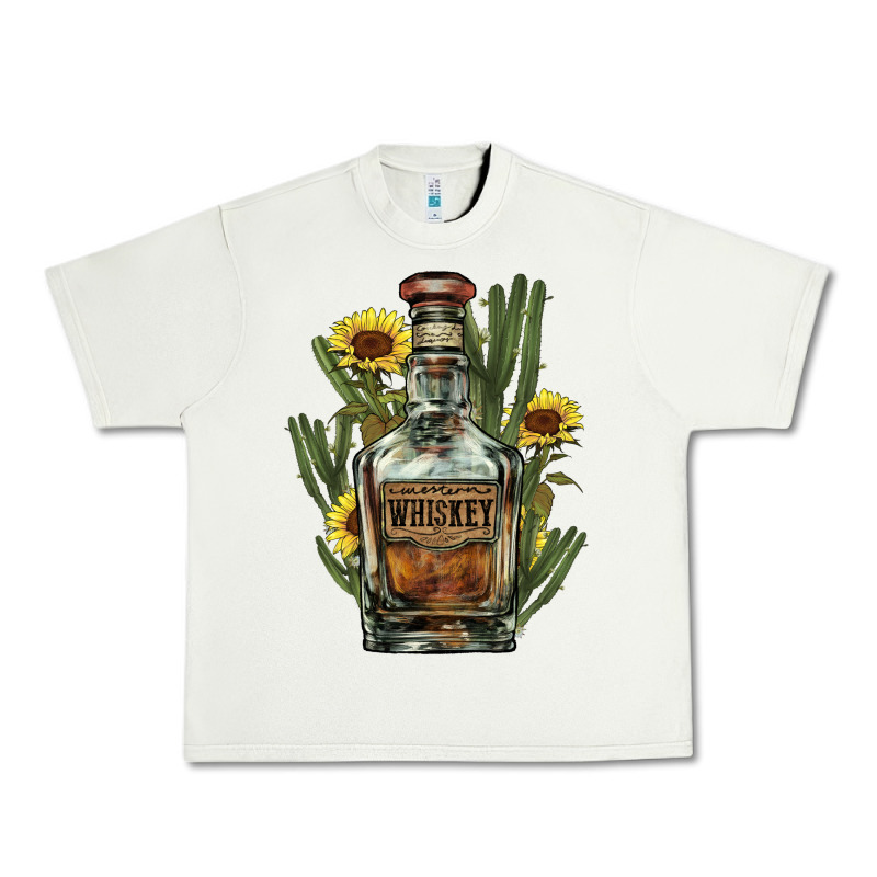 Western Whiskey Bottle Urban Heavy Tee by NancyCooperArtShop | Teevron