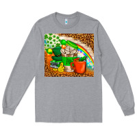 Heather Grey Coffee Cups St Patricks Day Tumbler Long Sleeve Tee - BundleAndBundleShop