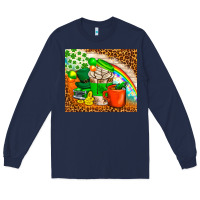 Navy Coffee Cups St Patricks Day Tumbler Long Sleeve Tee - BundleAndBundleShop