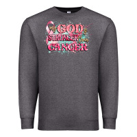 Charcoal Heather my god is stronger than cancer Premium Sweatshirt - CowGirlArtShop