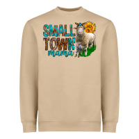Small Town Mama With Sheeps Heavyweight Sweatshirt | Teevron