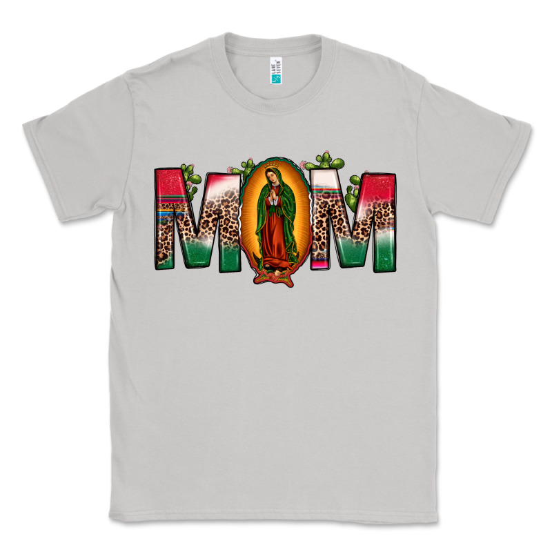 Mexican Flag Our Lady Of Guadalupe Mom Leopard Classic Tee by JahusDesignShop | Teevron