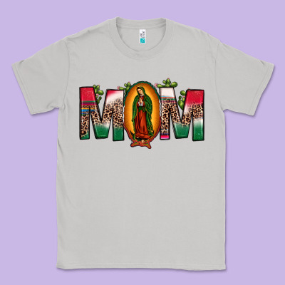 Mexican Flag Our Lady Of Guadalupe Mom Leopard Classic Tee Designed By Jahusdesignshop