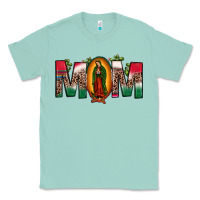 Seafoam mexican flag our lady of guadalupe mom leopard Classic Tee - JahusDesignShop