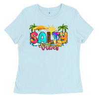 Baby Blue salty vibes Ladies Tee - RanaPortraitStore