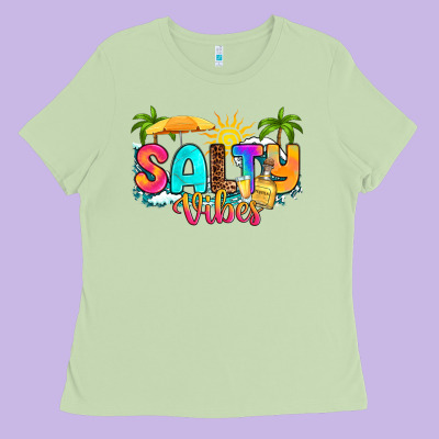 Salty Vibes Ladies Tee Designed By Ranaportraitstore