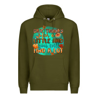 Army Green give thanks for a little and you will find a lot Premium Hoodie - CowGirlArtShop