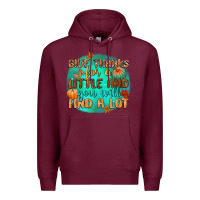Burgundy give thanks for a little and you will find a lot Premium Hoodie - CowGirlArtShop