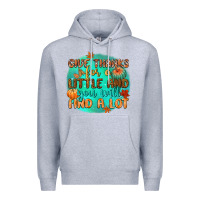 Heather Grey give thanks for a little and you will find a lot Premium Hoodie - CowGirlArtShop