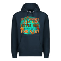 Navy give thanks for a little and you will find a lot Premium Hoodie - CowGirlArtShop