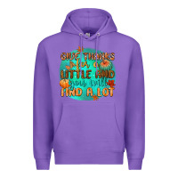 Purple give thanks for a little and you will find a lot Premium Hoodie - CowGirlArtShop