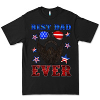 Black best dad ever american flag Premium Tee - Artiststas