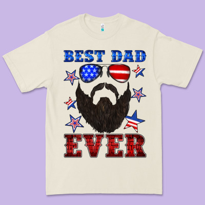 Best Dad Ever American Flag Premium Tee Designed By Artiststas