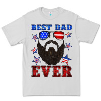 Dove Grey best dad ever american flag Premium Tee - Artiststas