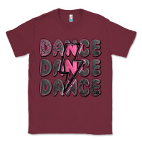 Burgundy dance dance dance with lightning bolt Classic Tee - MaliasSmallBusiness