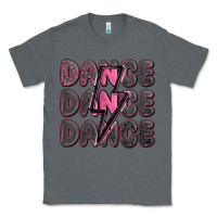 Charcoal Heather dance dance dance with lightning bolt Classic Tee - MaliasSmallBusiness