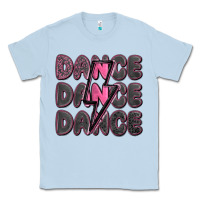 Dusty Blue dance dance dance with lightning bolt Classic Tee - MaliasSmallBusiness
