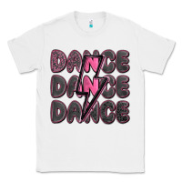White dance dance dance with lightning bolt Classic Tee - MaliasSmallBusiness