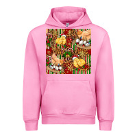 Fuchsia Pink christmas chicken Urban Hoodie - FaDigitalArtStudio