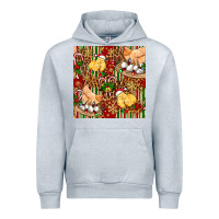 Heather Grey christmas chicken Urban Hoodie - FaDigitalArtStudio
