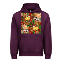 Mauve Wine christmas chicken Urban Hoodie - FaDigitalArtStudio